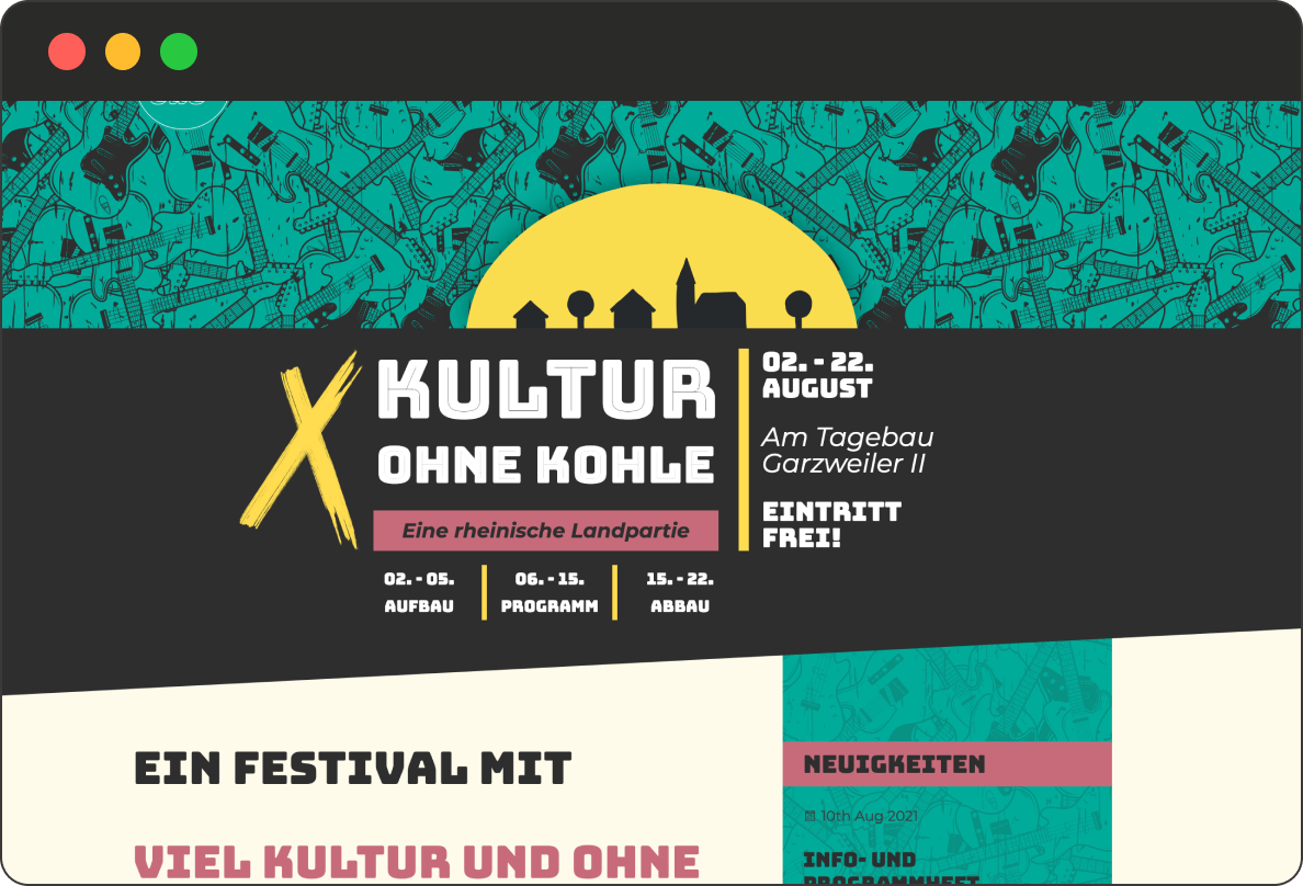 Kultur ohne Kohle Website
